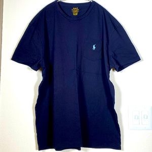 NWOT Polo T. Navy and light blue embroidered logo